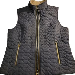 Black Rivet blue w/gold hardware vest